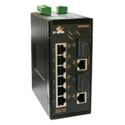 Switch Ethernet industrial y hard end con puertos cobre (RJ45) y fibra optica No Administrables - Etherwan