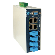 Switch Ethernet Industrial Administrable EX61000 con 8 puertos 10/100 MB y 1 puerto 1GB para riel DIN     