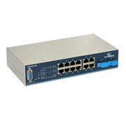 Switch Ethernet Industrial Administrable EX62000 con 14 puertos 10/100 MB y 2 puerto 1GB para riel DIN