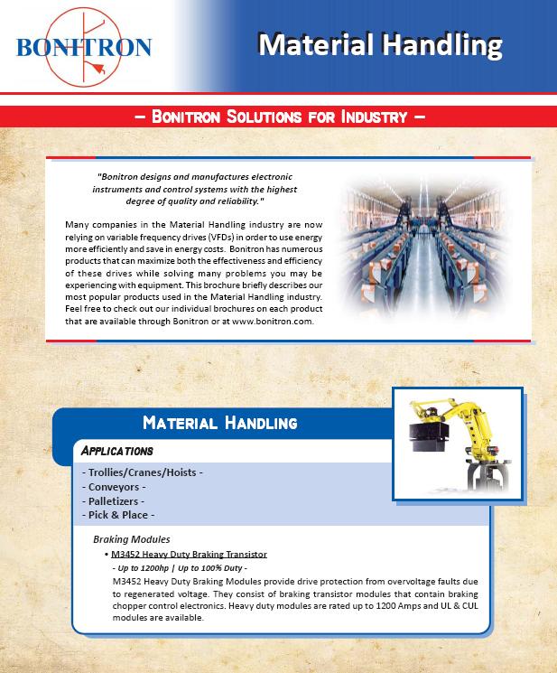 Aplicaciones de Bonitron para Manejo de materiales